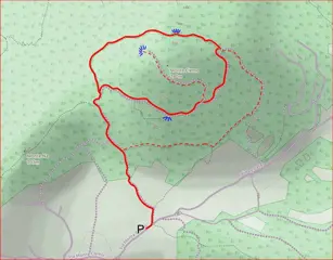 Mappa del Monte Clemo a 780 m s.l.m.